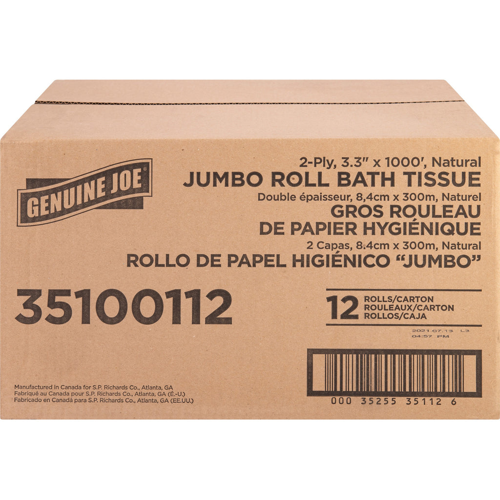 Genuine Joe Jumbo Jr Dispenser Bath Tissue Roll