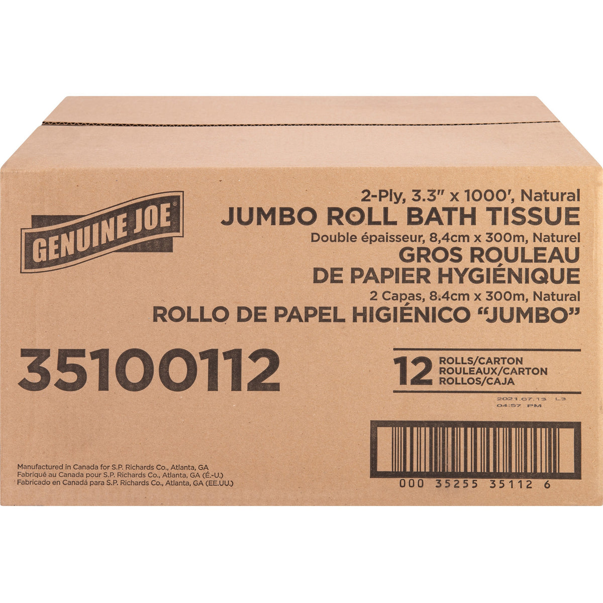Genuine Joe Jumbo Jr Dispenser Bath Tissue Roll