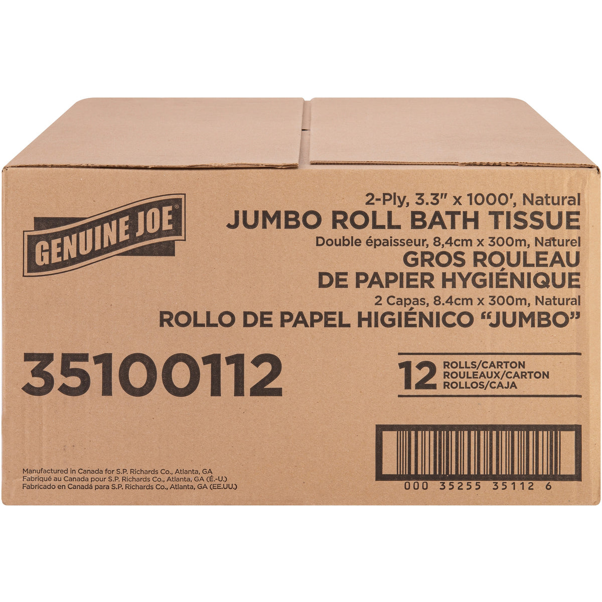 Genuine Joe Jumbo Jr Dispenser Bath Tissue Roll