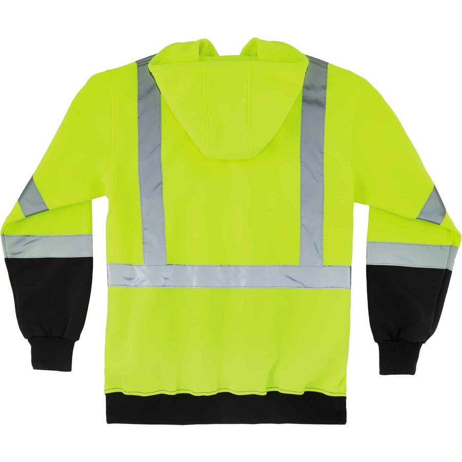 Ergodyne Zip-Up Hi-Vis Hooded Sweatshirt