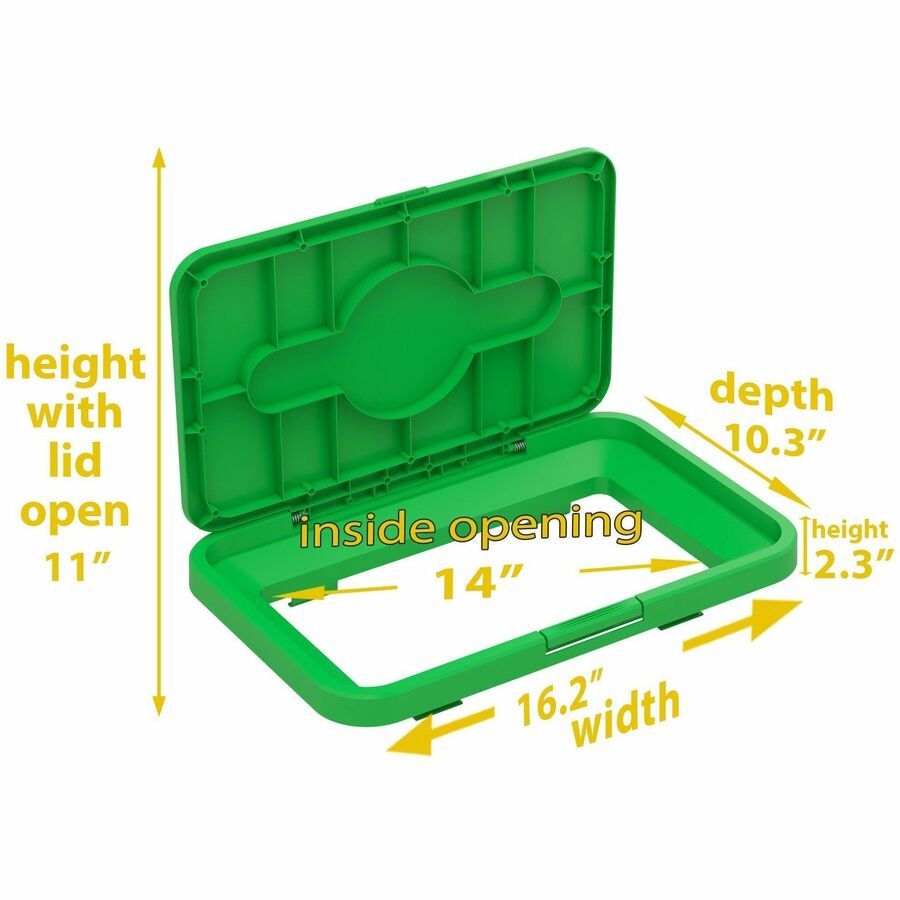 HLS Commercial Rectangular Open Top Compost Bin/Lid