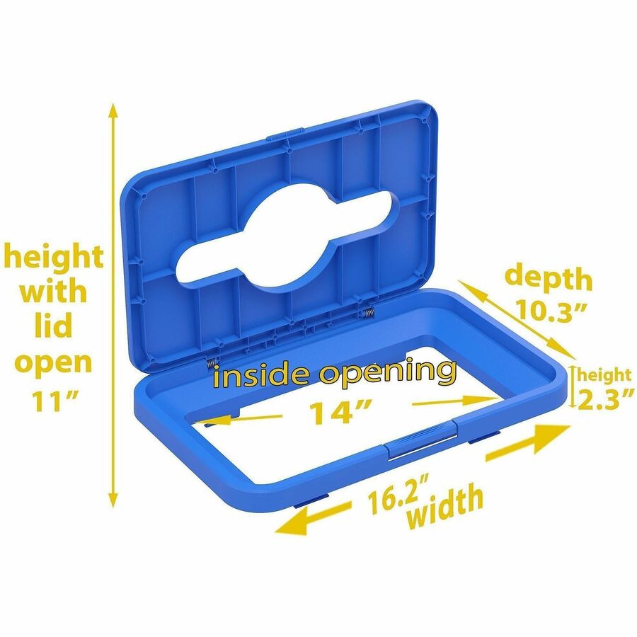 HLS Commercial Rectangular Open Top Recycle Bin/Lid