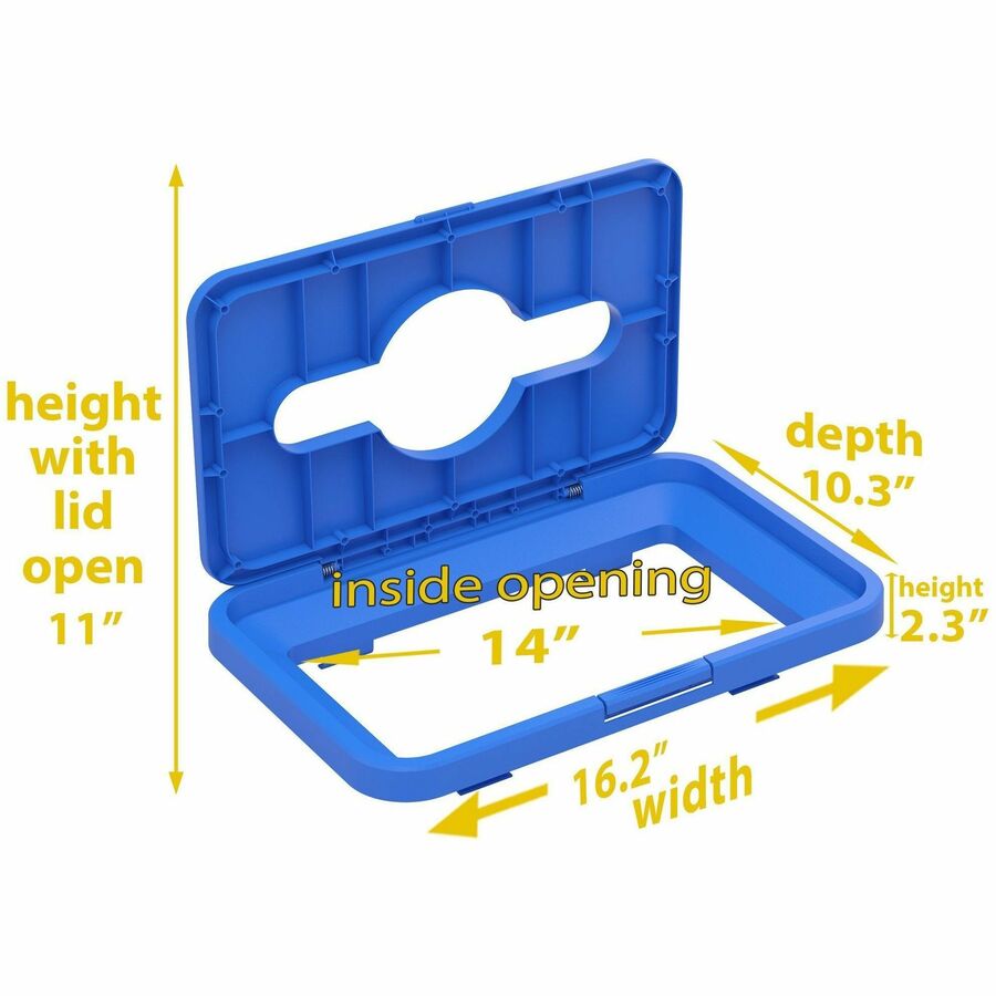 HLS Commercial Rectangular Open Top Recycle Bin/Lid