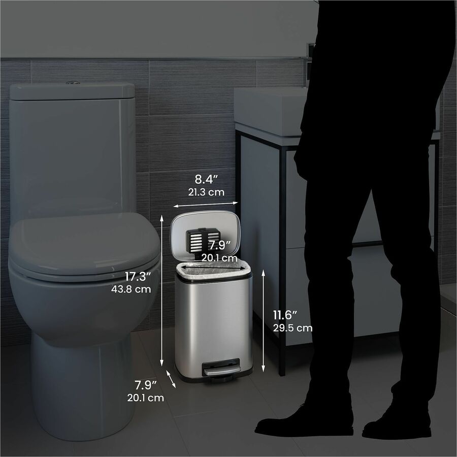 HLS Commercial Stainless Steel Soft Step Trash Can