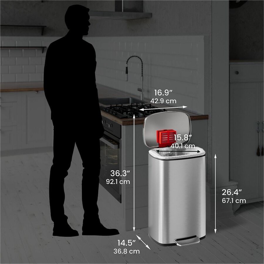 HLS Commercial Stainless Steel Soft Step Trash Can