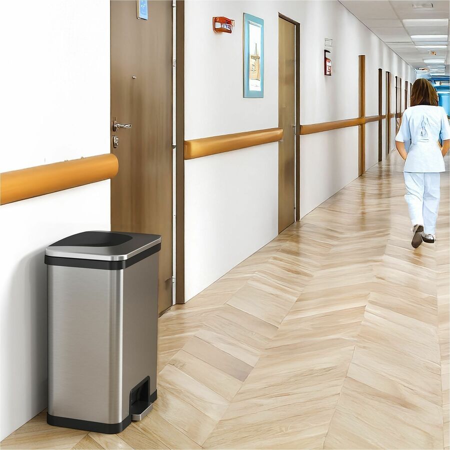 HLS Commercial 13-Gallon Pedal-Sensor Trash Can