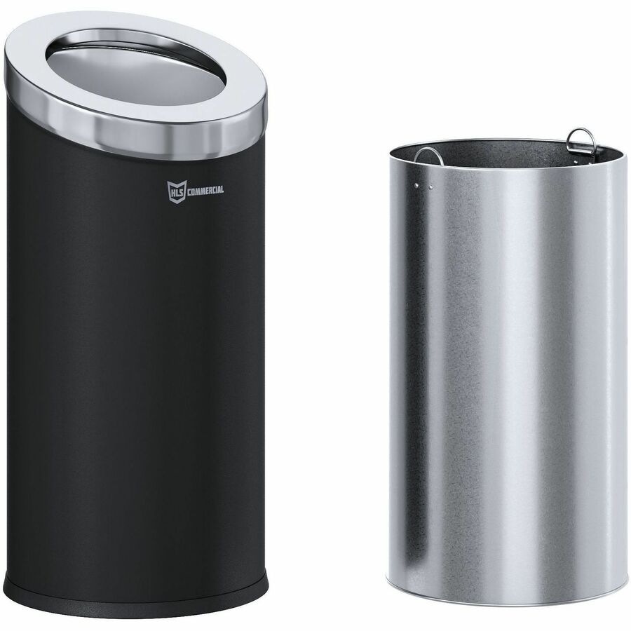 HLS Commercial 15-Gallon Round Open Top Trash Can