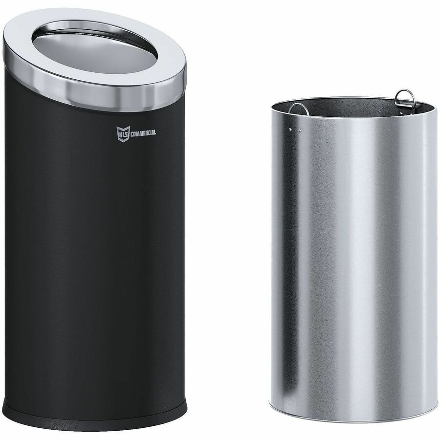 HLS Commercial 15-Gallon Round Open Top Trash Can