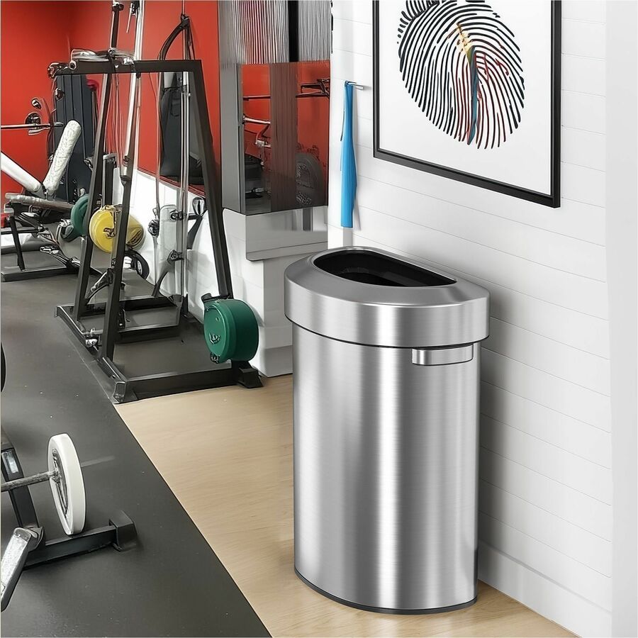 HLS Commercial Semi-Round Open Top Trash Can