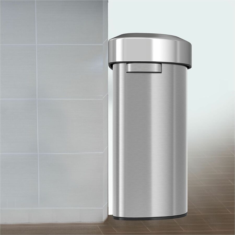 HLS Commercial Semi-Round Open Top Trash Can