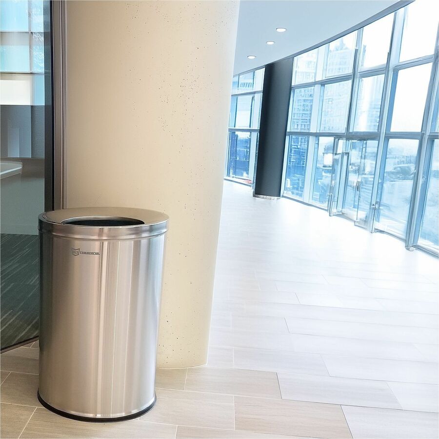 HLS Commercial 26-Gallon Round Open Top Trash Can