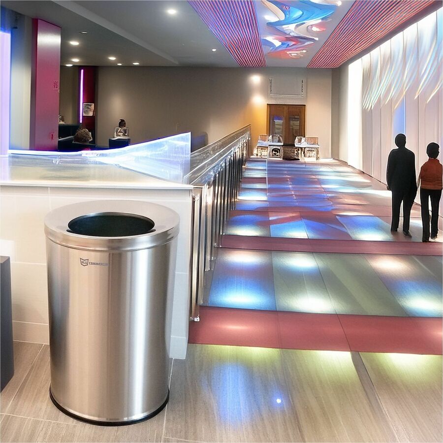 HLS Commercial 26-Gallon Round Open Top Trash Can