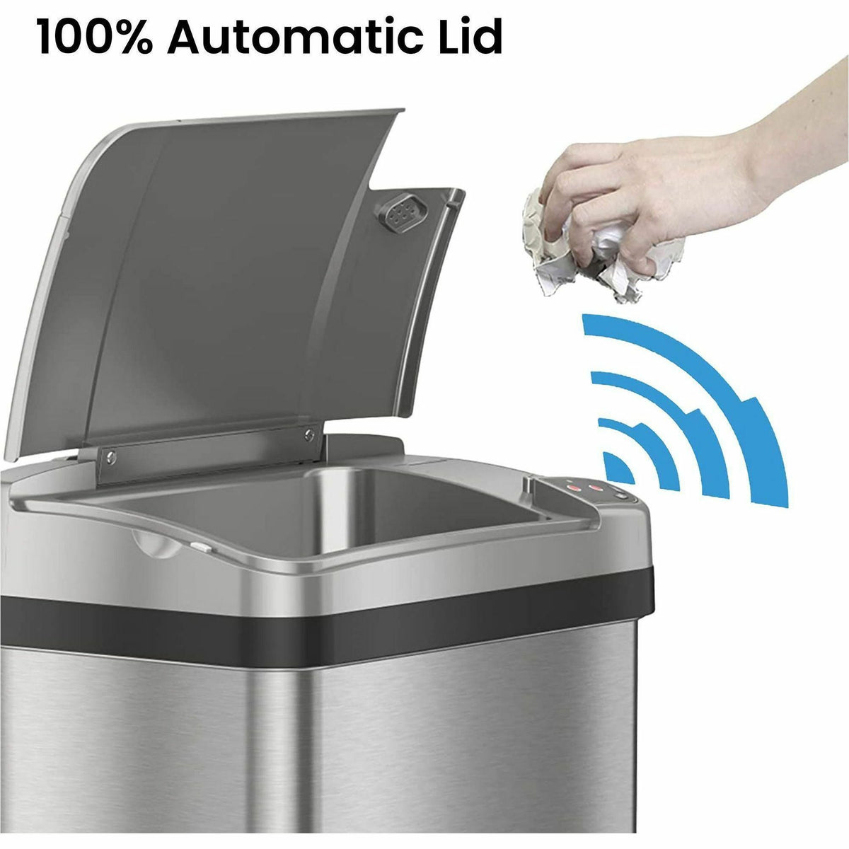HLS Commercial Stainless Steel Sensor Trash Can