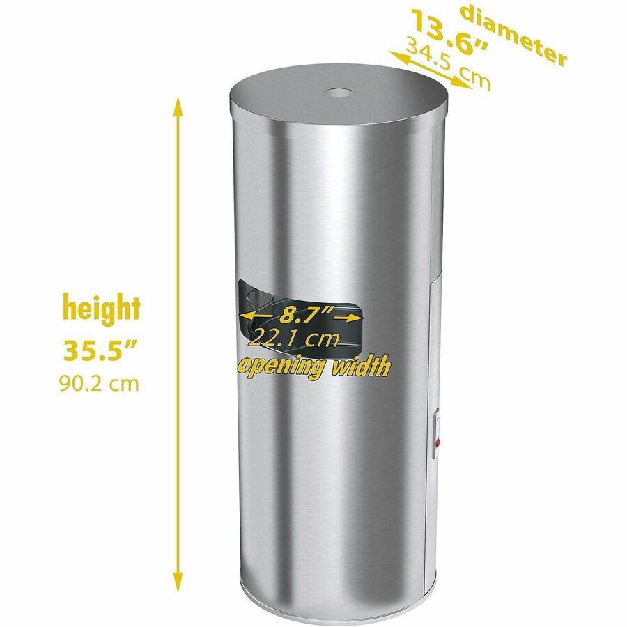 HLS Commercial Gym Wipe Dispenser 9-Gallon Trash Can