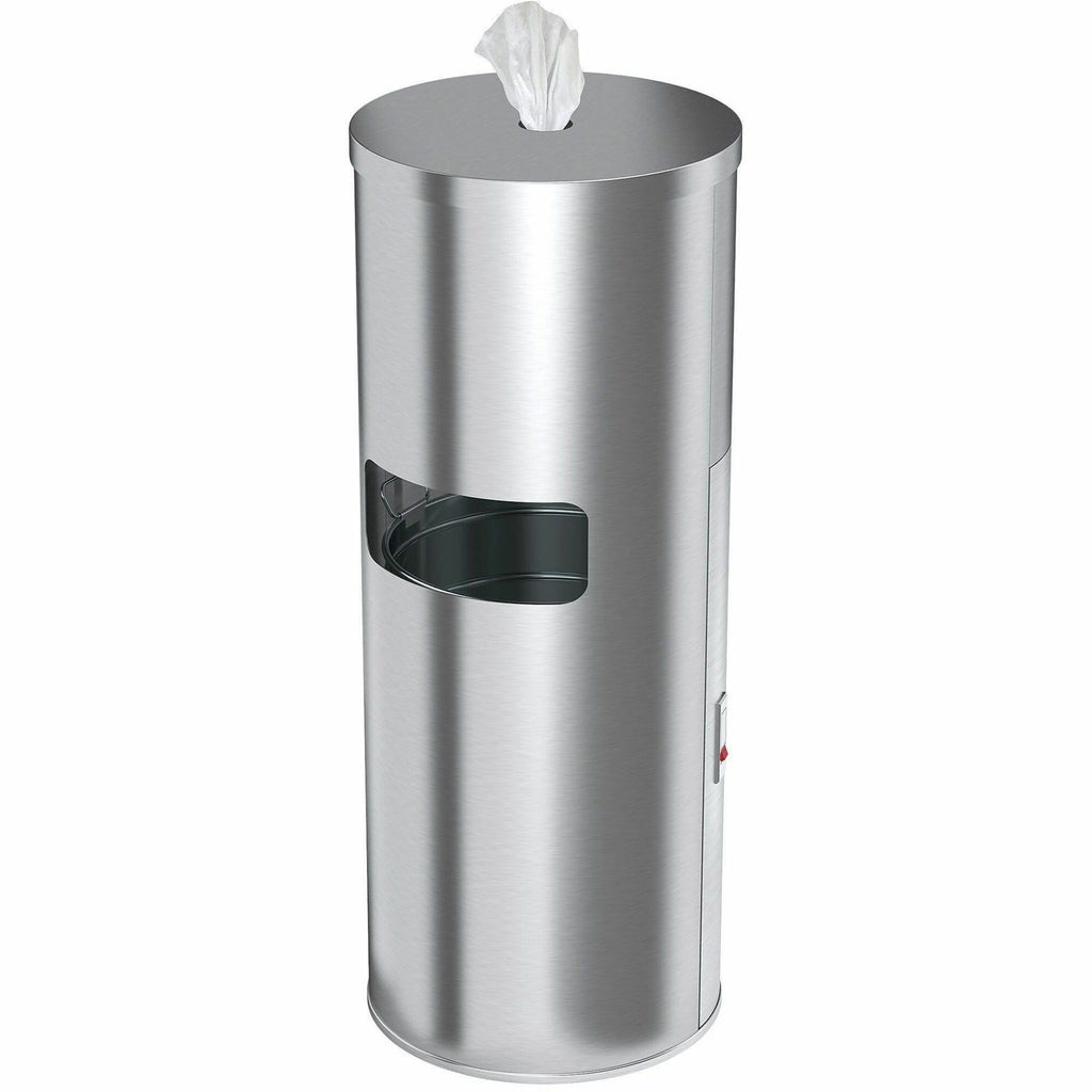 HLS Commercial Gym Wipe Dispenser 9-Gallon Trash Can
