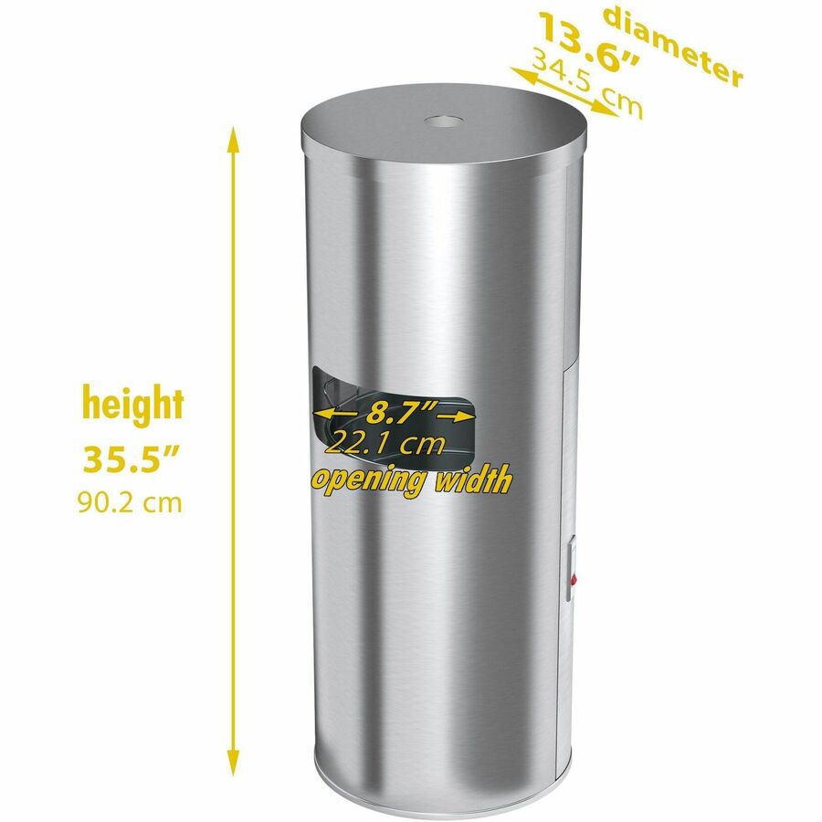 HLS Commercial Gym Wipe Dispenser 9-Gallon Trash Can