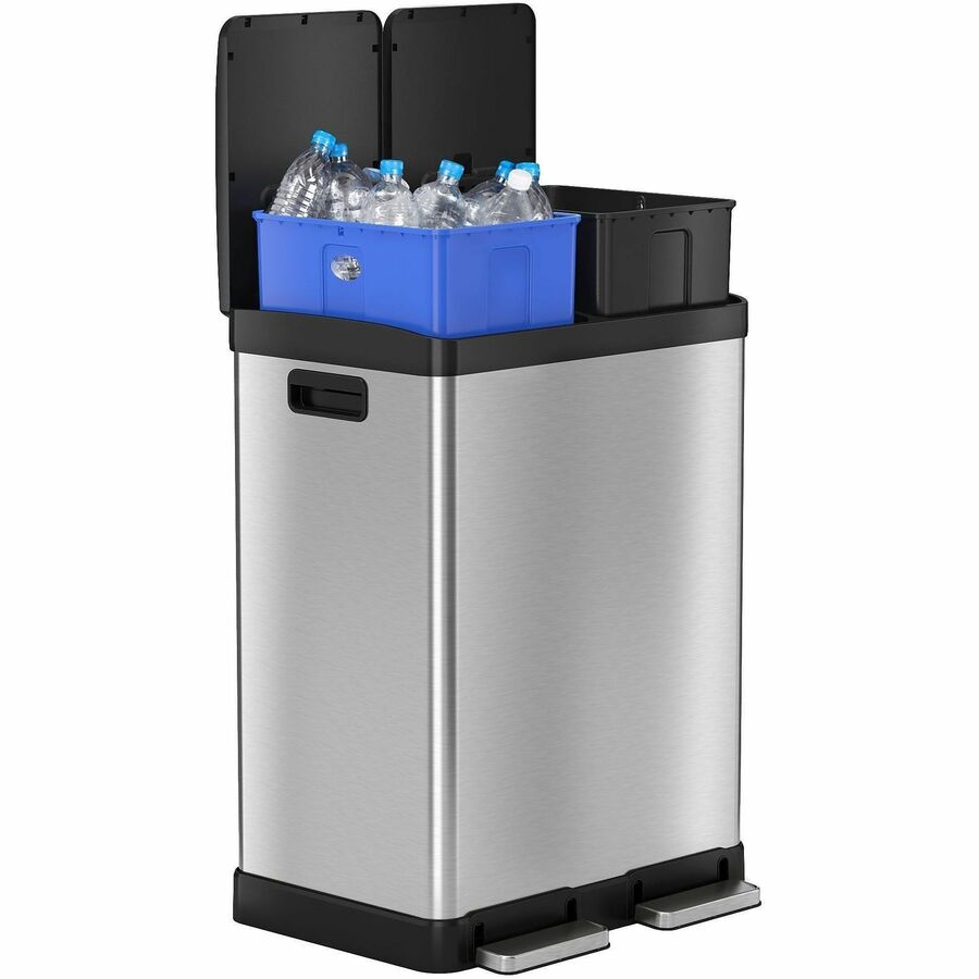 HLS Commercial 16-Gallon Combination Recycle Trash Can