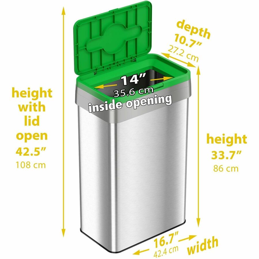 HLS Commercial Rectangular Open Top Compost Bin/Lid