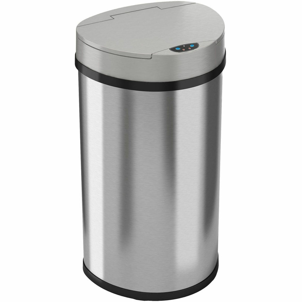 HLS Commercial 13-Gallon Semi-Round Sensor Trash Can