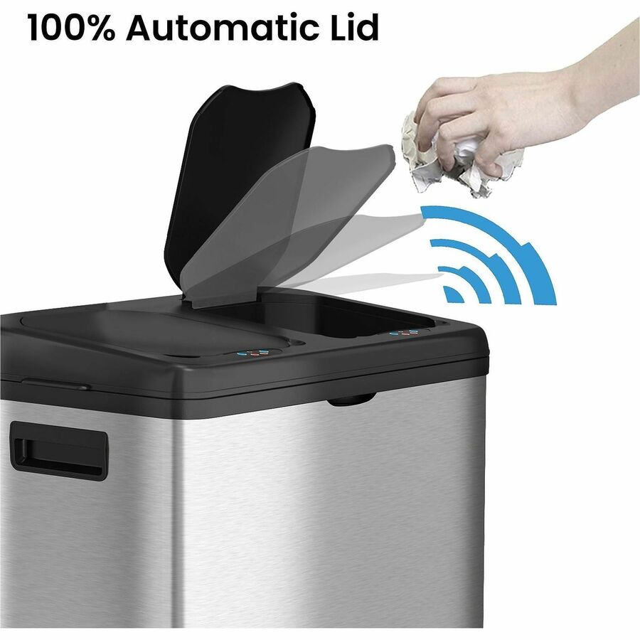 HLS Commercial 16-Gallon Combo Sensor Trash Can