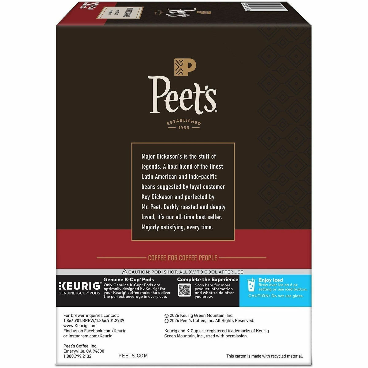 Peet's K-Cup Major Dickason's Blend Coffee