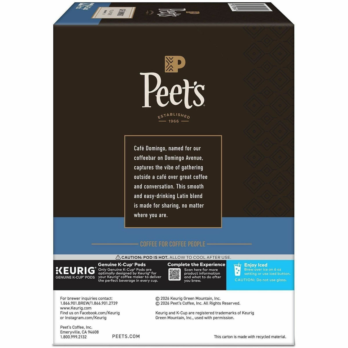 Peet's K-Cup Cafe Domingo Coffee