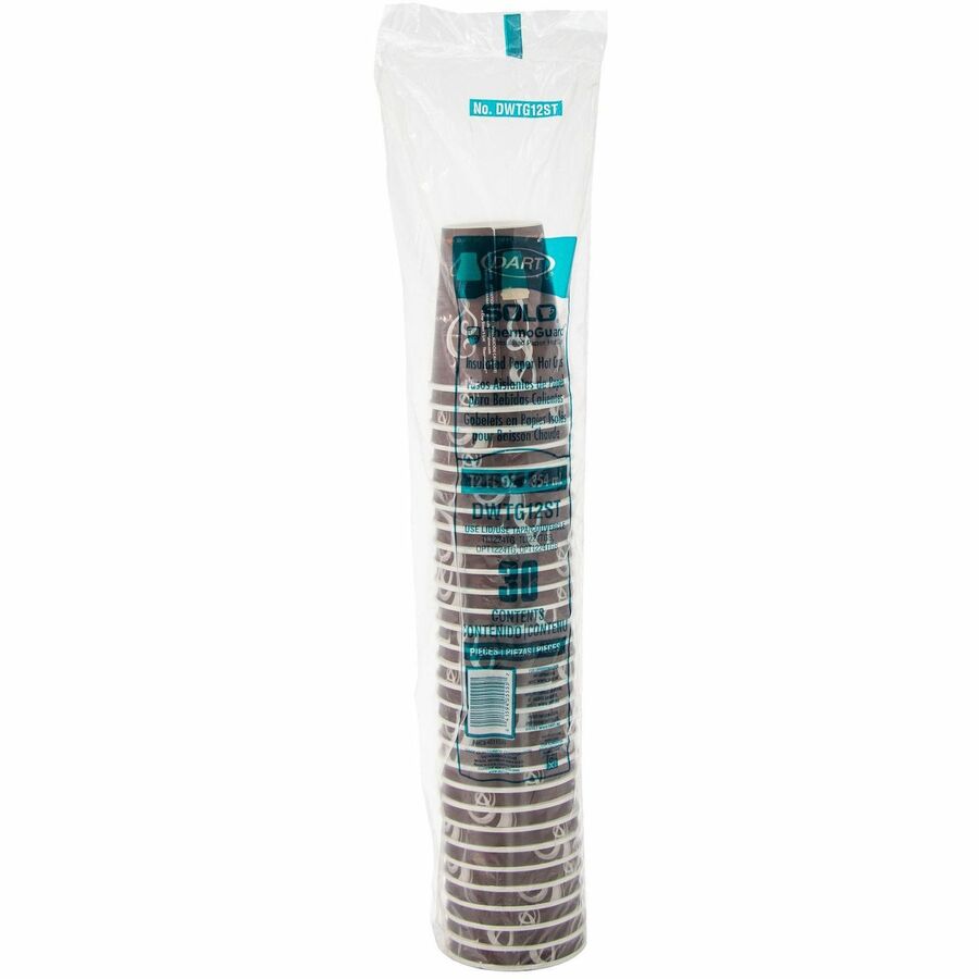 Solo ThermoGuard 12 oz Double Walled Paper Hot Cups