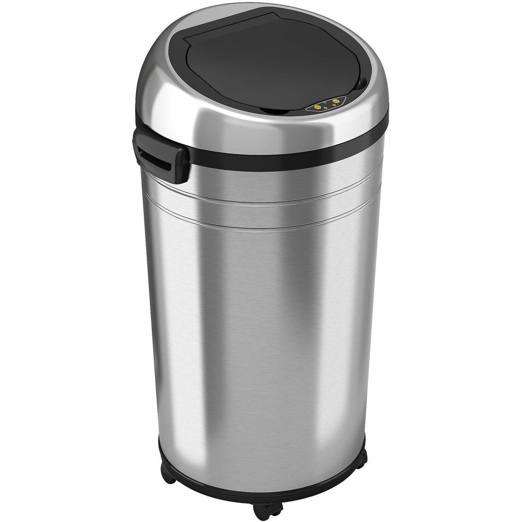HLS Commercial XL Round Stainless Sensor Trash Can