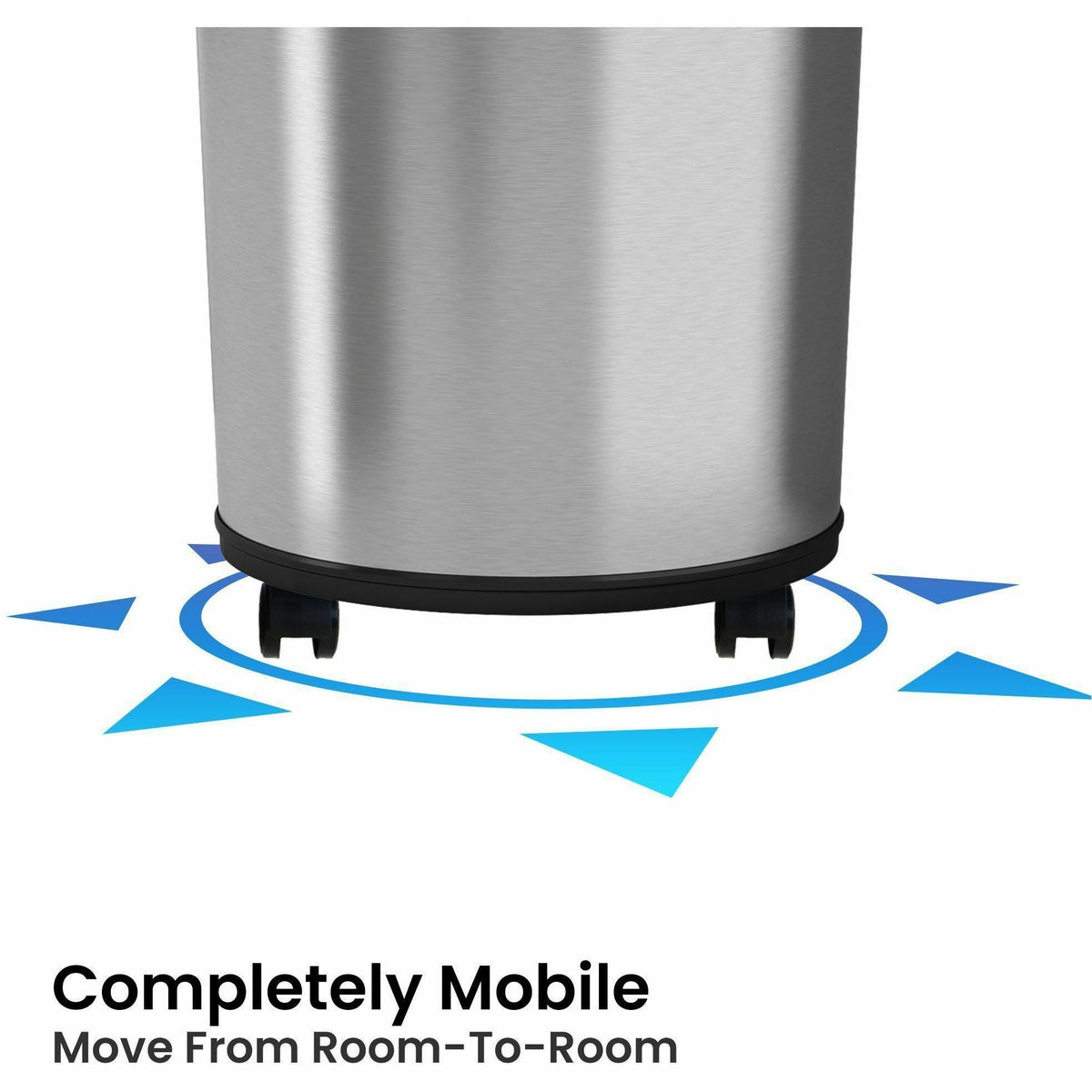 HLS Commercial XL Round Stainless Sensor Trash Can
