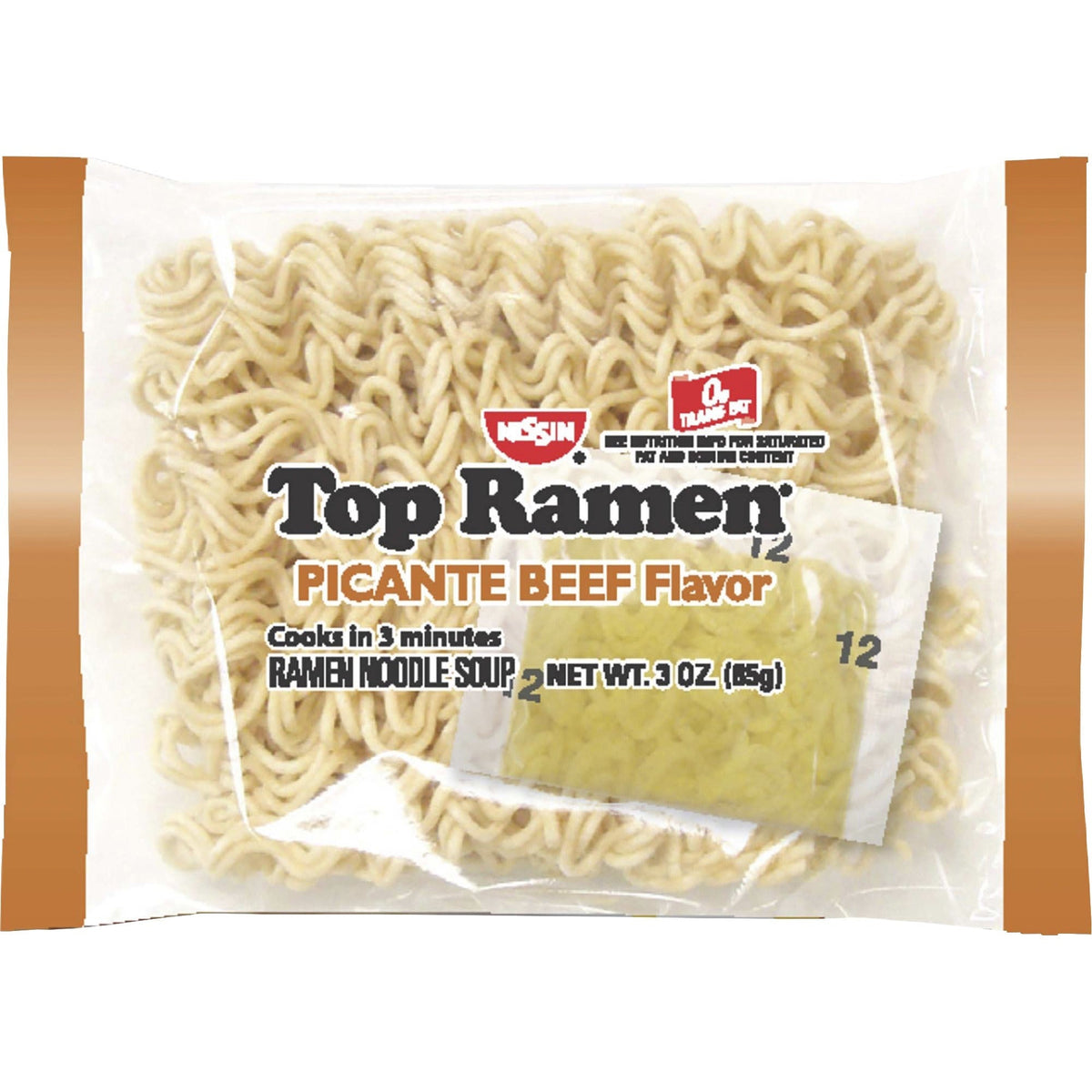 Nissin Top Ramen Cup Noodles, 3 oz, 24/Carton
