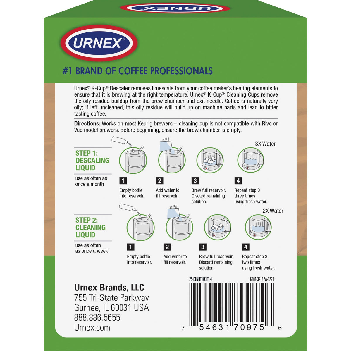 Urnex Single Brewer Cleaning Kit