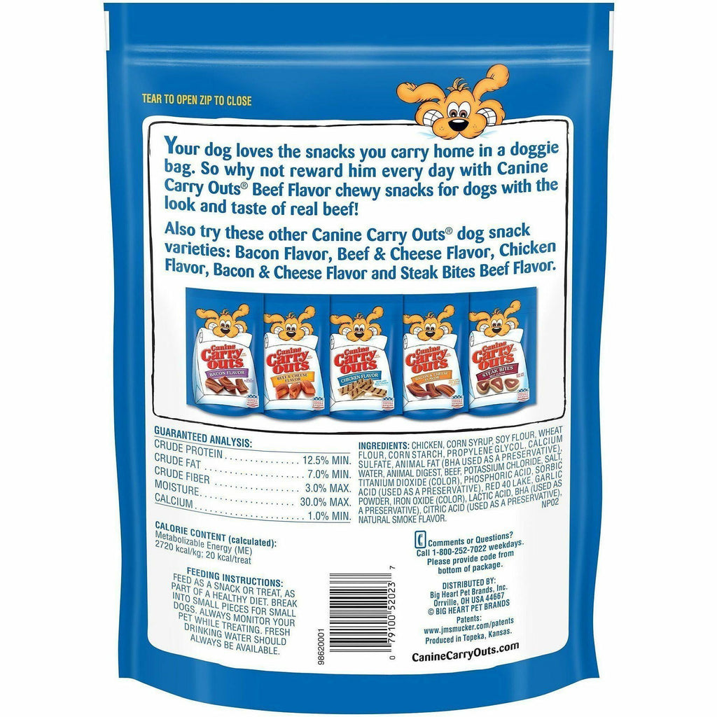 Canine Carryouts Beef Flavor Chewy Dog Treats