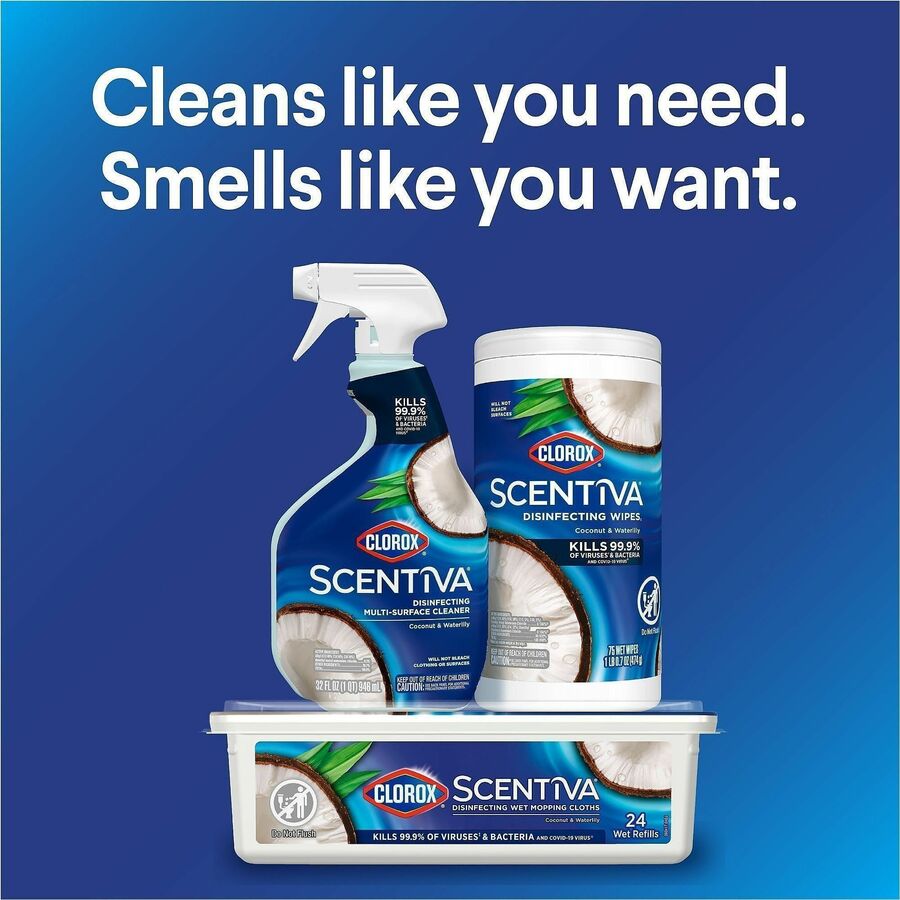 Clorox Scentiva Wipes, Bleach Free Cleaning Wipes