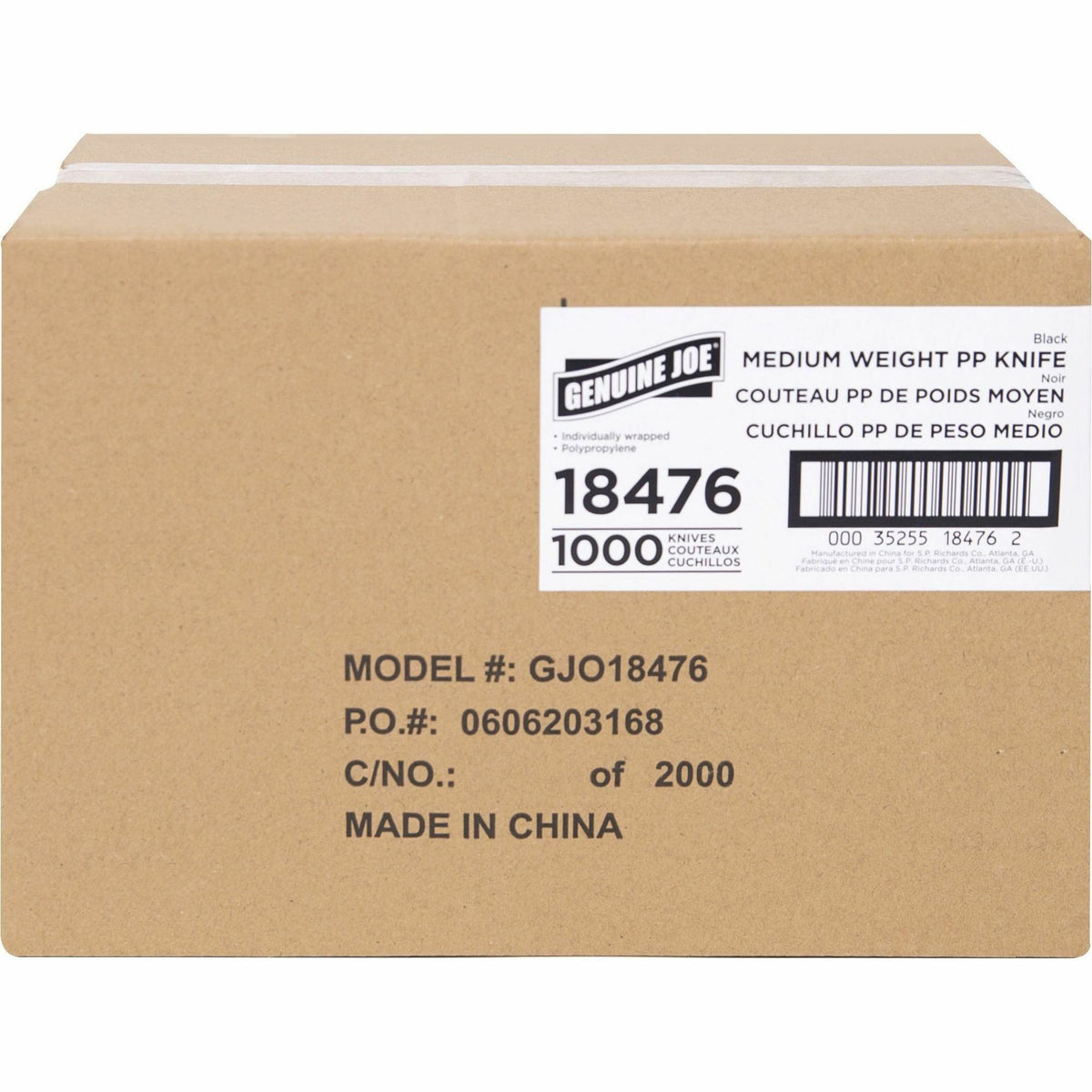 Genuine Joe Medium-weight Individually Wrapped Knives
