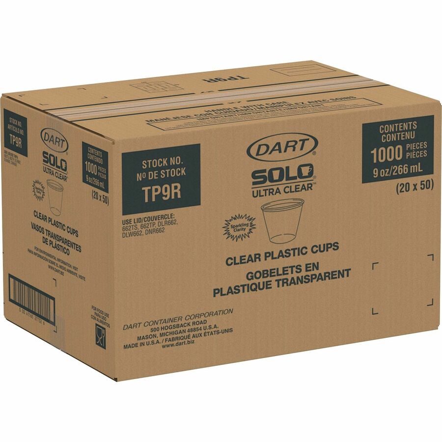 Solo Ultra Clear 9 oz Squat Cold Cups