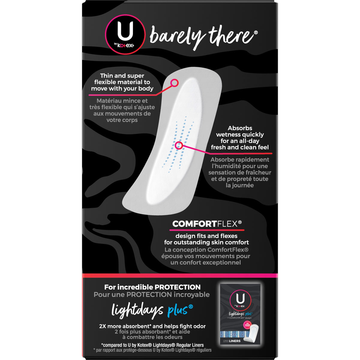 U by Kotex Kimberly-Clark Kotex Wrapped Panty Liners