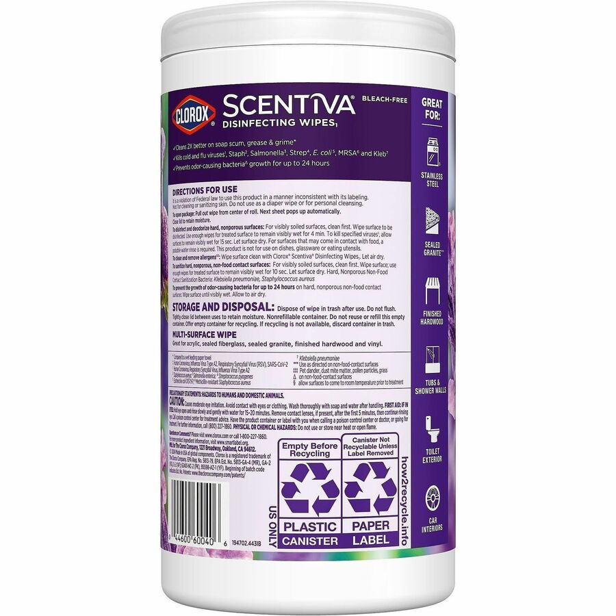 Clorox Scentiva Bleach-Free Cleaning Wipes