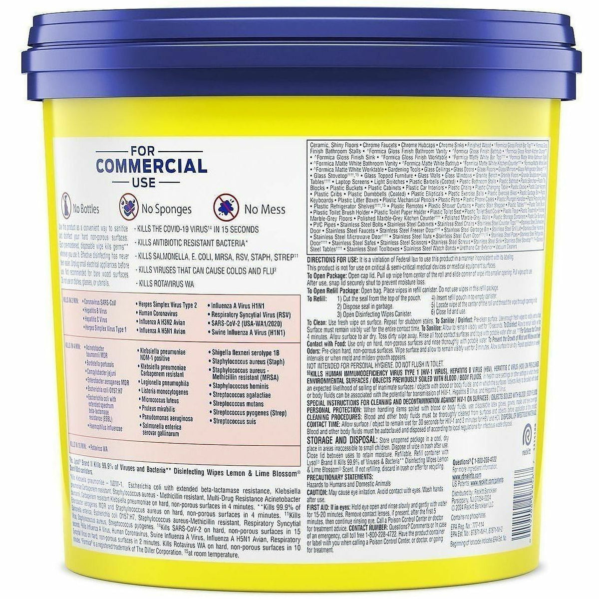 Lysol Disinfecting Wipe Bucket w/Wipes
