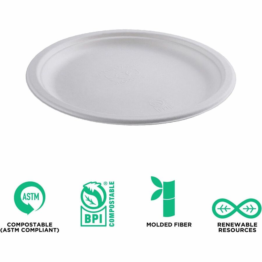 Eco-Products Vanguard 10" Sugarcane Plates