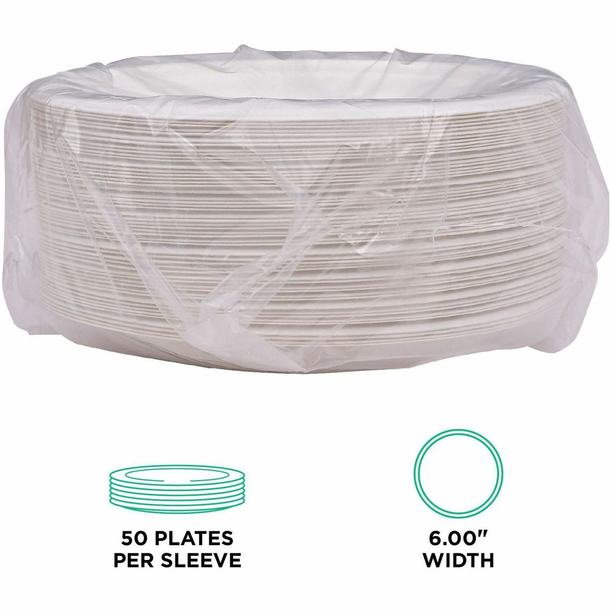 Eco-Products Vanguard 6" Sugarcane Plates
