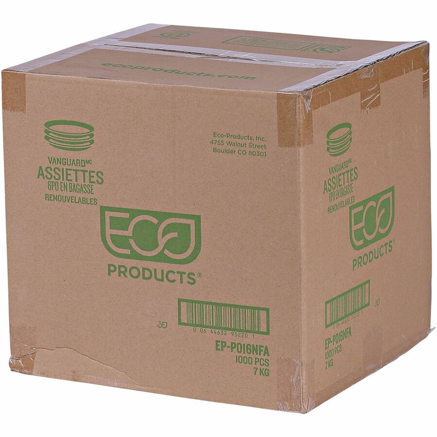 Eco-Products Vanguard 6" Sugarcane Plates