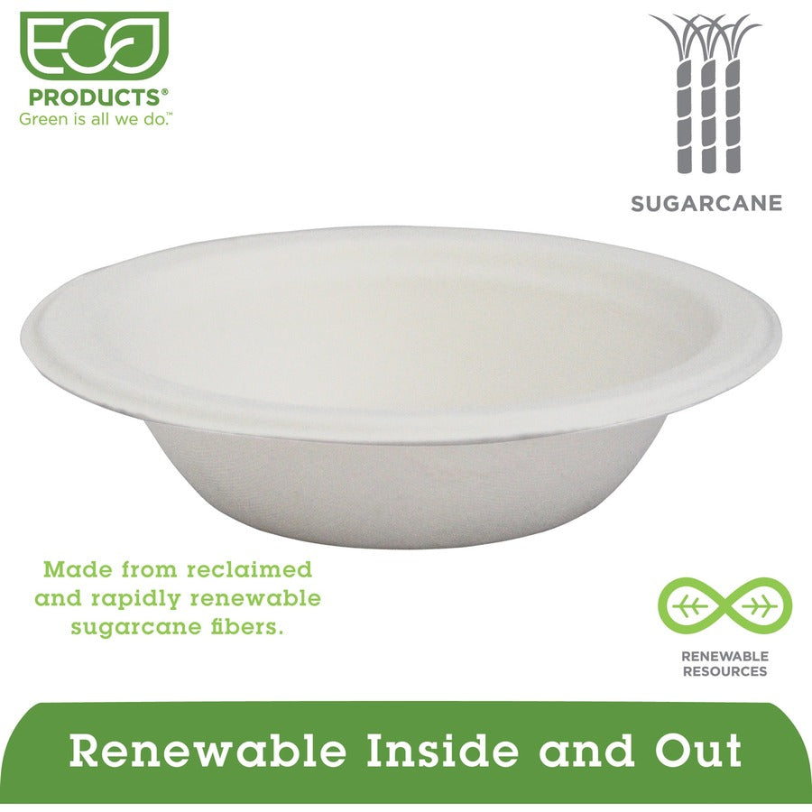 Eco-Products Vanguard 12 oz Sugarcane Bowls