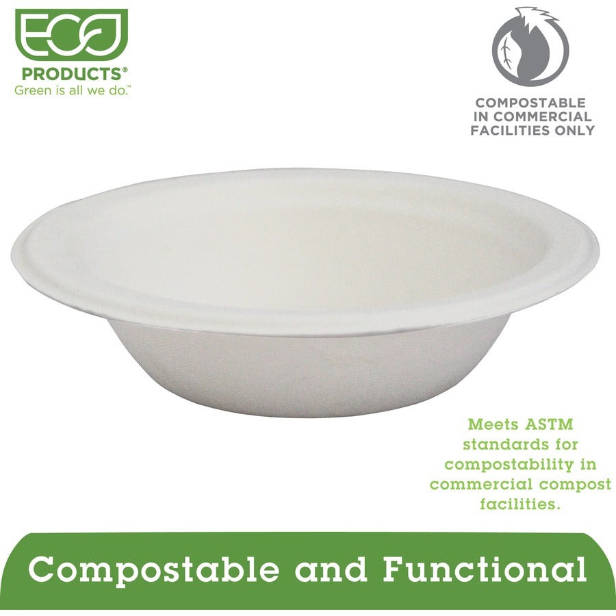 Eco-Products Vanguard 12 oz Sugarcane Bowls