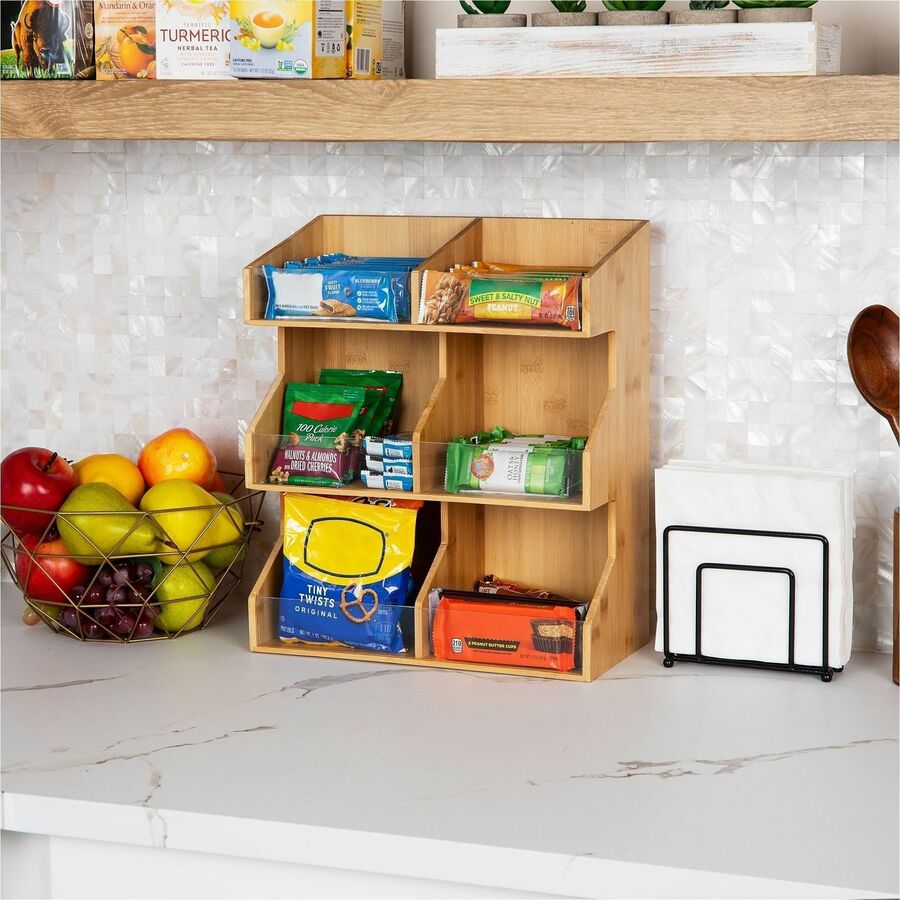 Mind Reader Bali 6-Compartment Storage Organizer