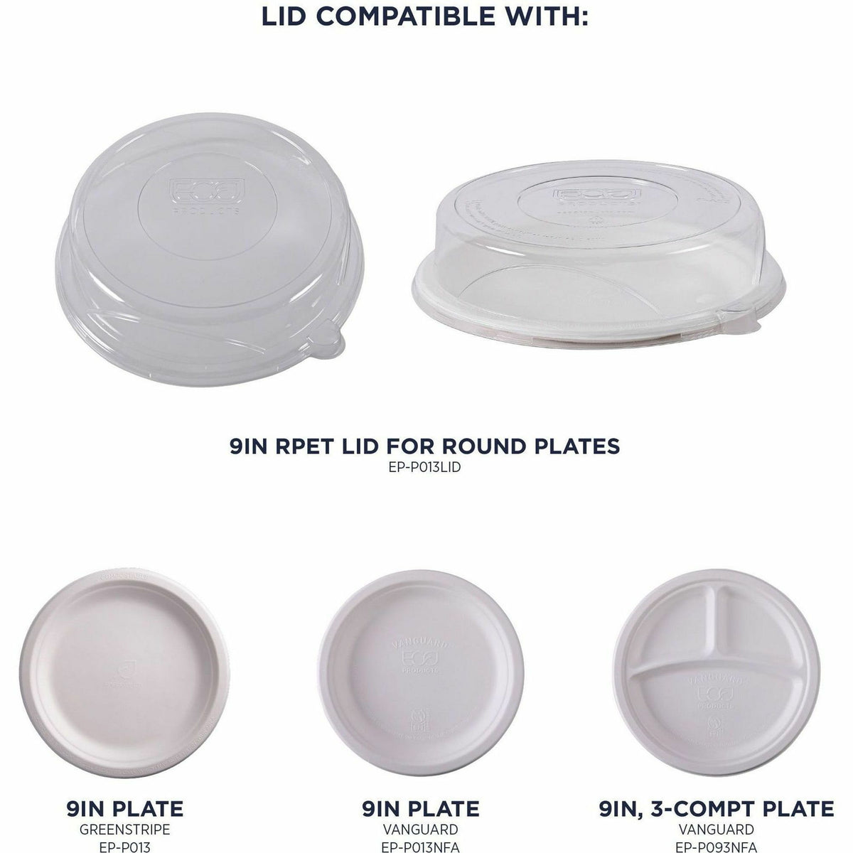 Eco-Products Vanguard 9" Sugarcane Plates