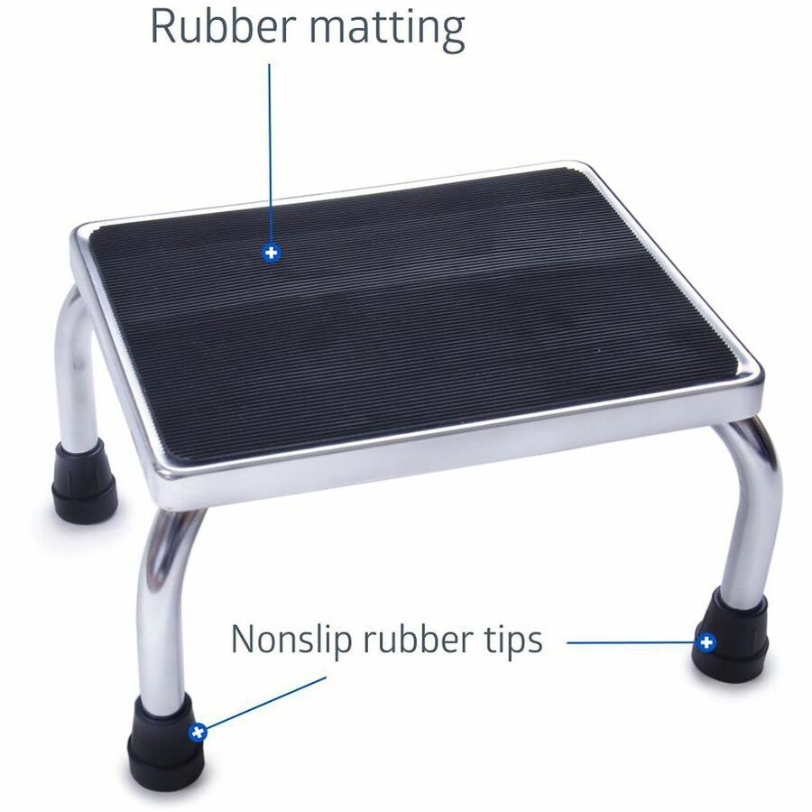 Medline Non-Slip Chrome Footstool