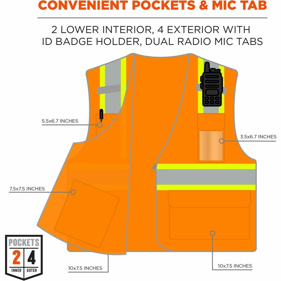 Ergodyne 8246Z 2-Tone High-Visibility Safety Vest