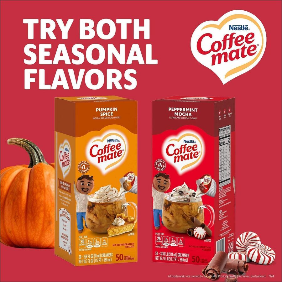 Coffee mate Peppermint Mocha Nondairy Liquid Creamer Singles