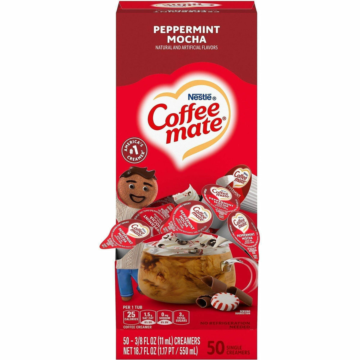 Coffee mate Peppermint Mocha Nondairy Liquid Creamer Singles
