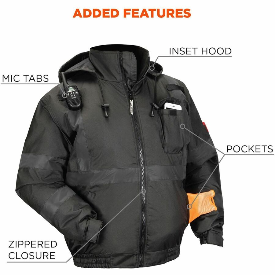 Ergodyne GloWear 8377 Thermal Bomber Hi-Vis Jacket